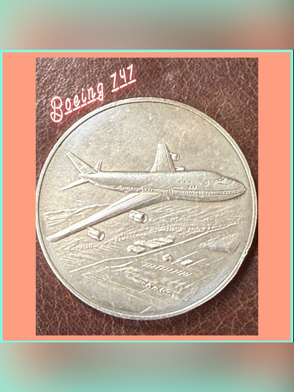 Vintage Letcher Mint.999 Fine Silver Medal Boeing 747 First Flight Coin